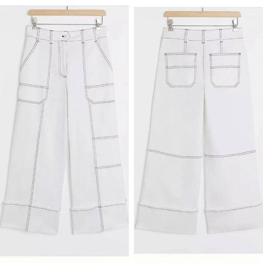 ANTHROPOLOGY | contrast stitch trouser